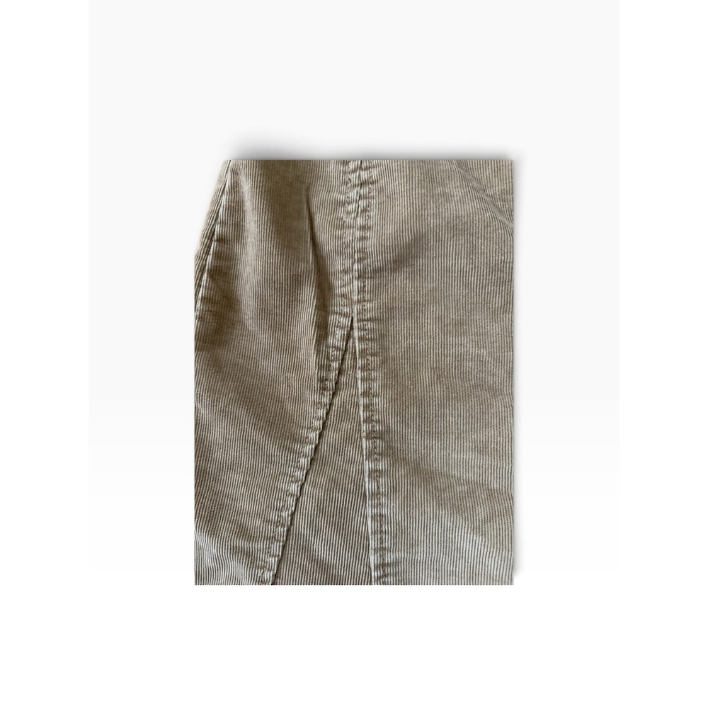 Vintage GAP Khaki Corduroy Paneled A-Line Skirt Tan Stretch Cotton Blend - Picture 7 of 13